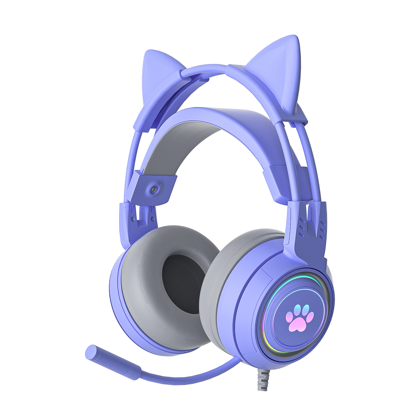 PowerPlay Cat RGB Gaming Headset (Purple)