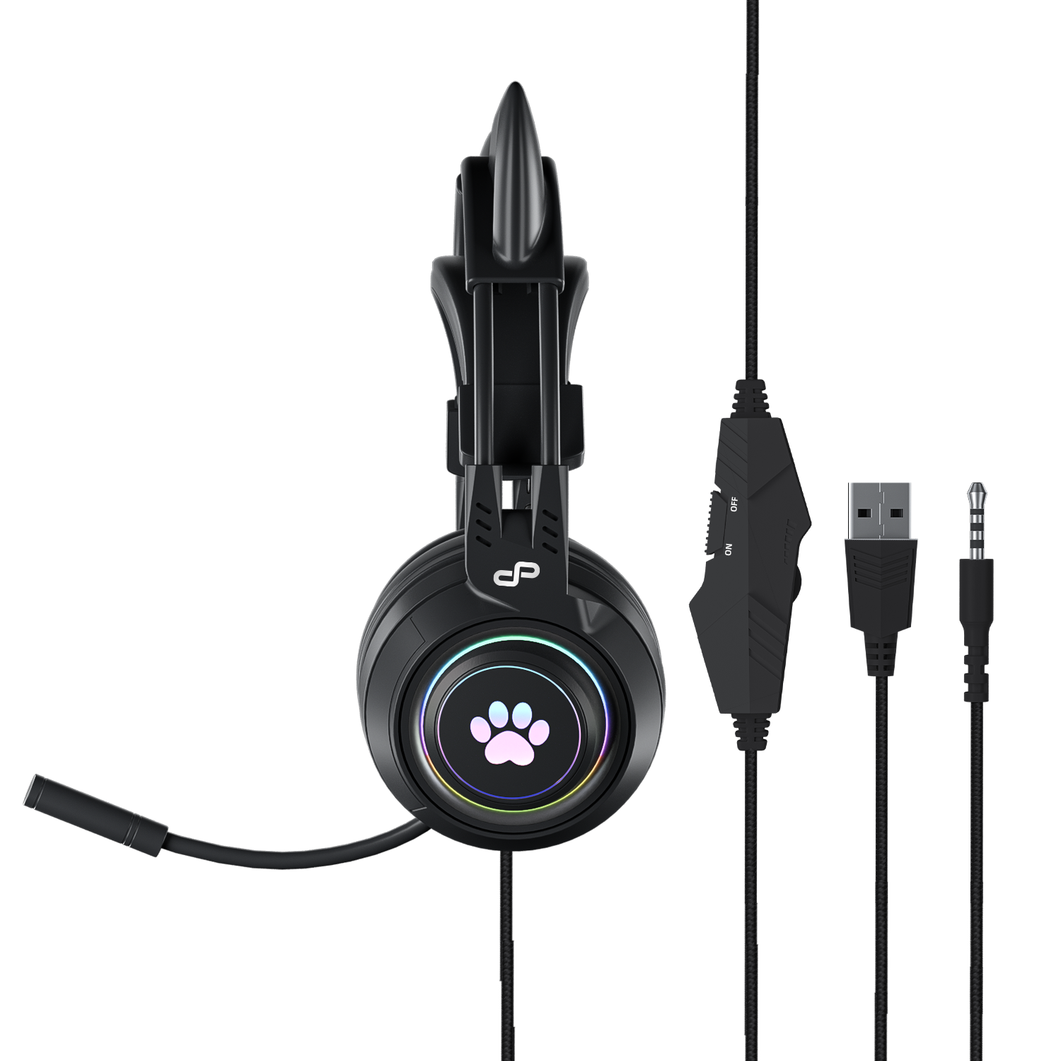 PowerPlay Cat RGB Gaming Headset (Black)