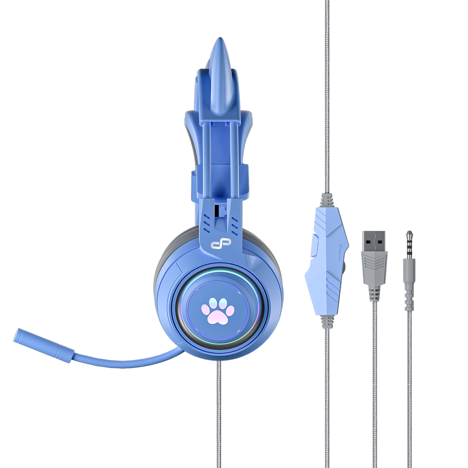 PowerPlay Cat RGB Gaming Headset (Blue)