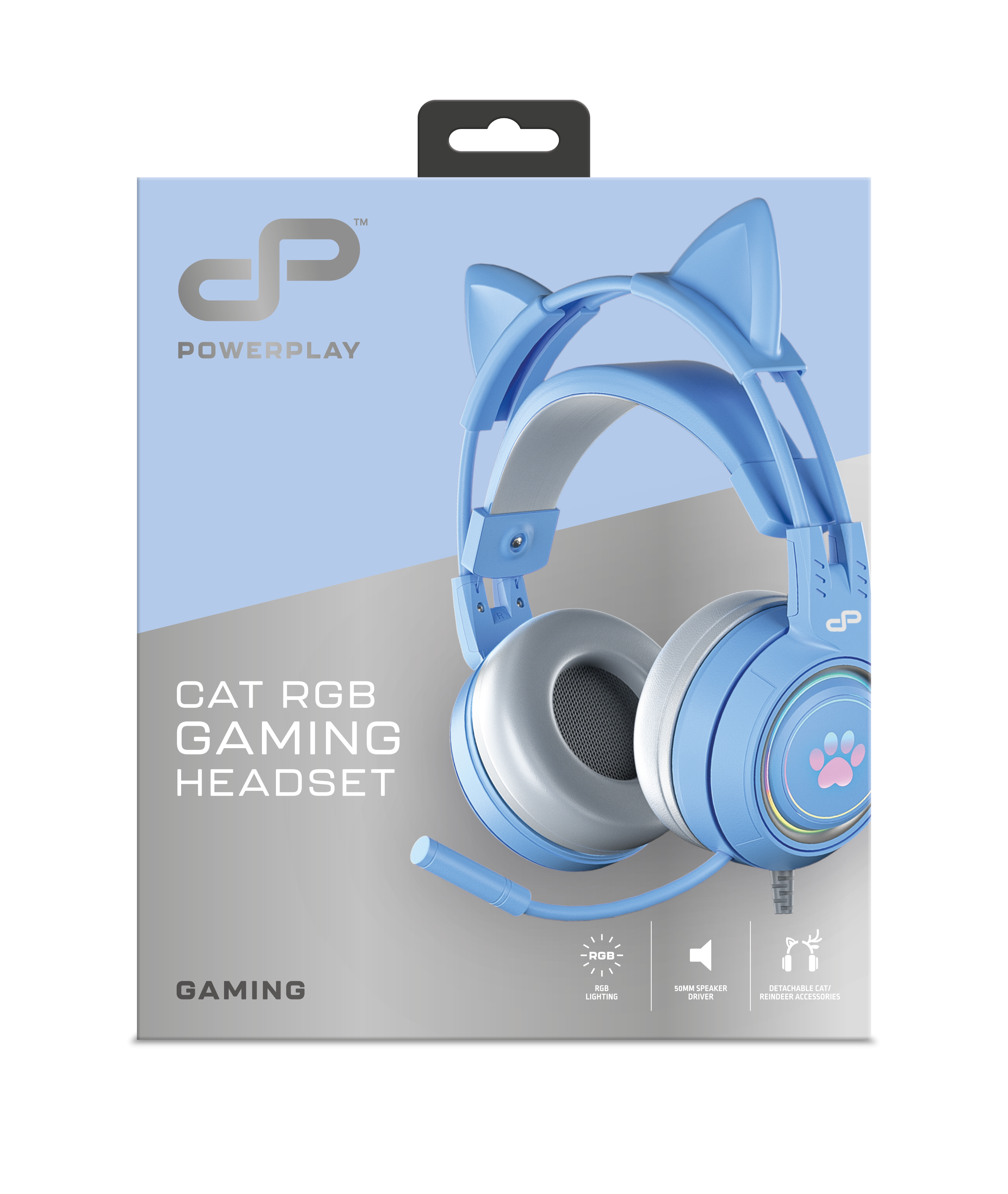 PowerPlay Cat RGB Gaming Headset (Blue)