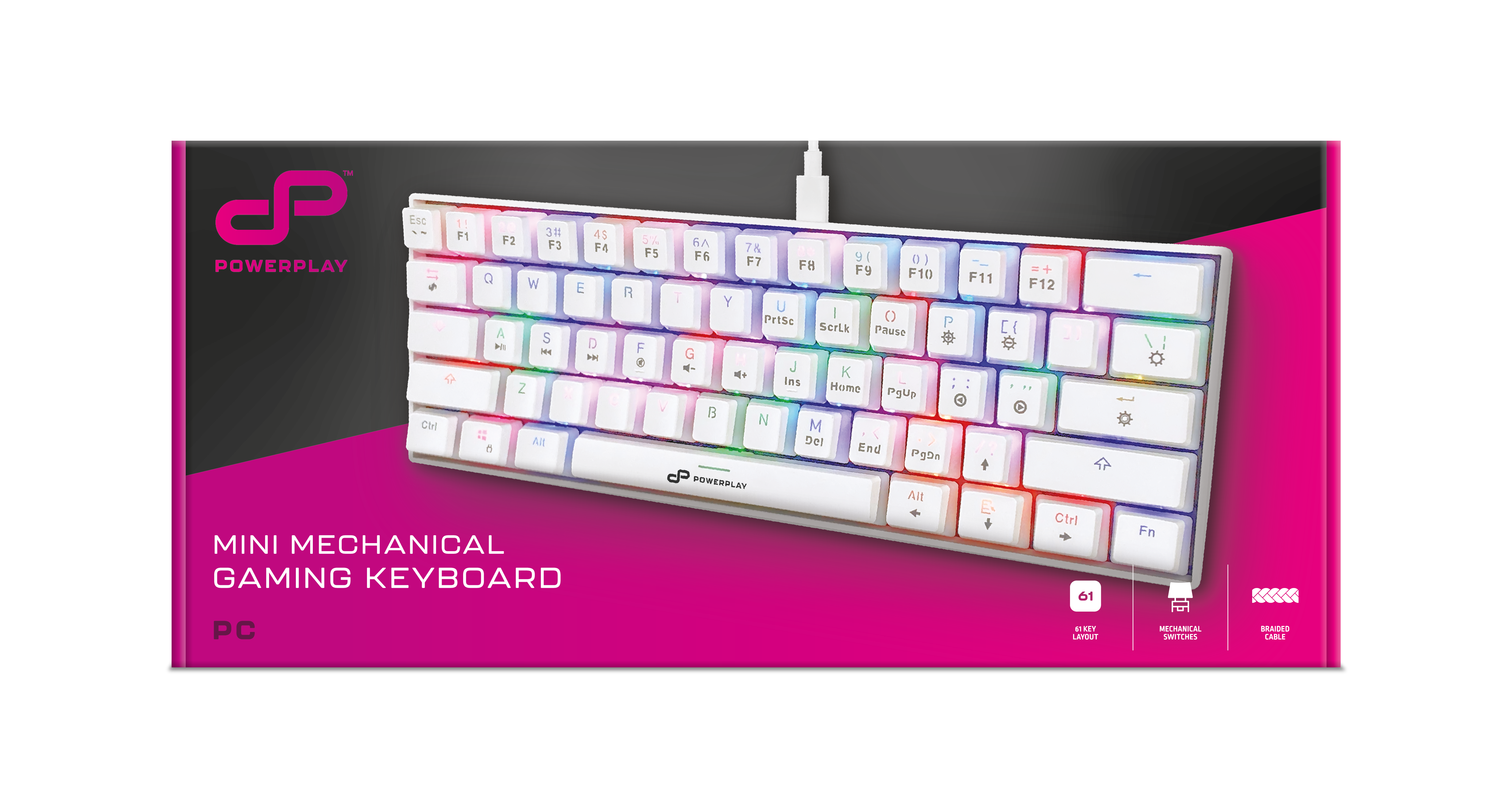 PowerPlay Mini Mechanical Keyboard (White)