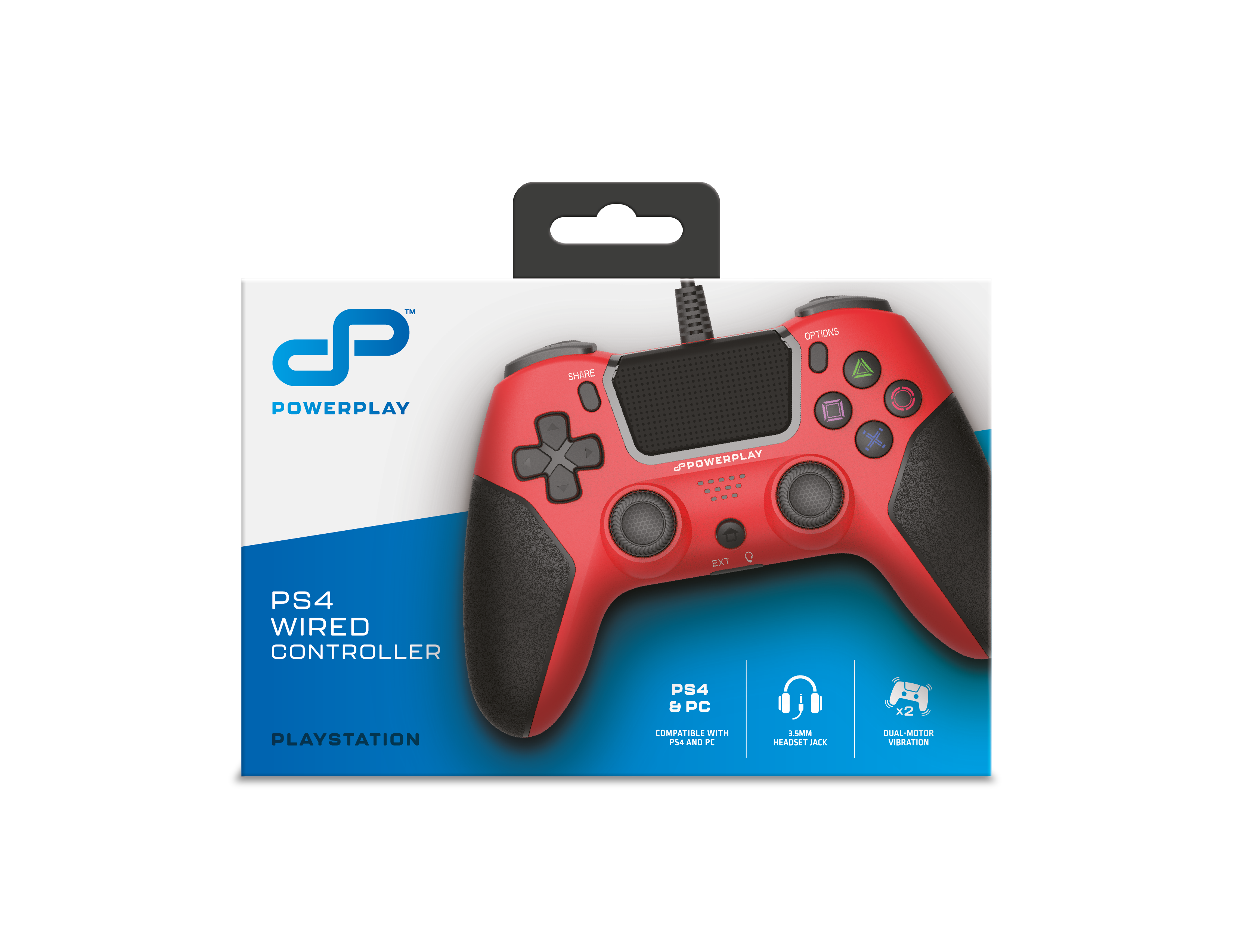 PowerPlay PS4 Wired Controller (Red)