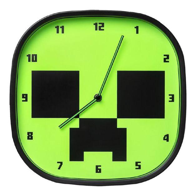 Minecraft Creeper Glow Wall Clock