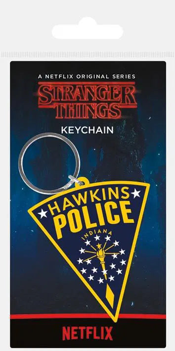 IM Stranger Things Hawkins Police Keychain