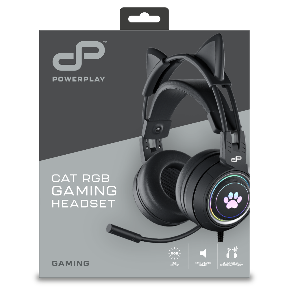 PowerPlay Cat RGB Gaming Headset (Black)