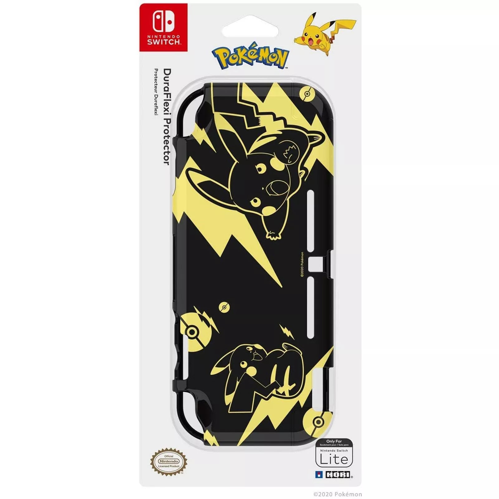 Hori Switch Lite DuraFlexi Protector (Pikachu - Black & Gold)