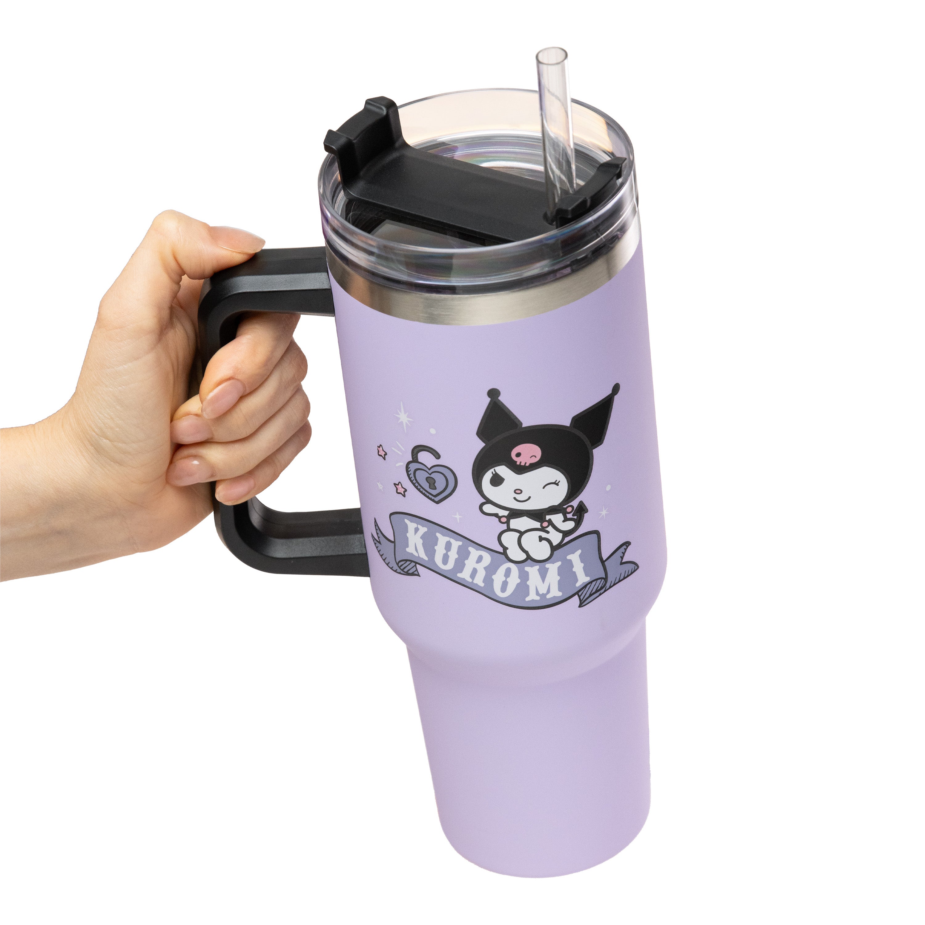 Kuromi Travel Cup and Straw