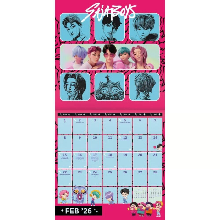 K-Pop Demon Hunters Calendar 2026
