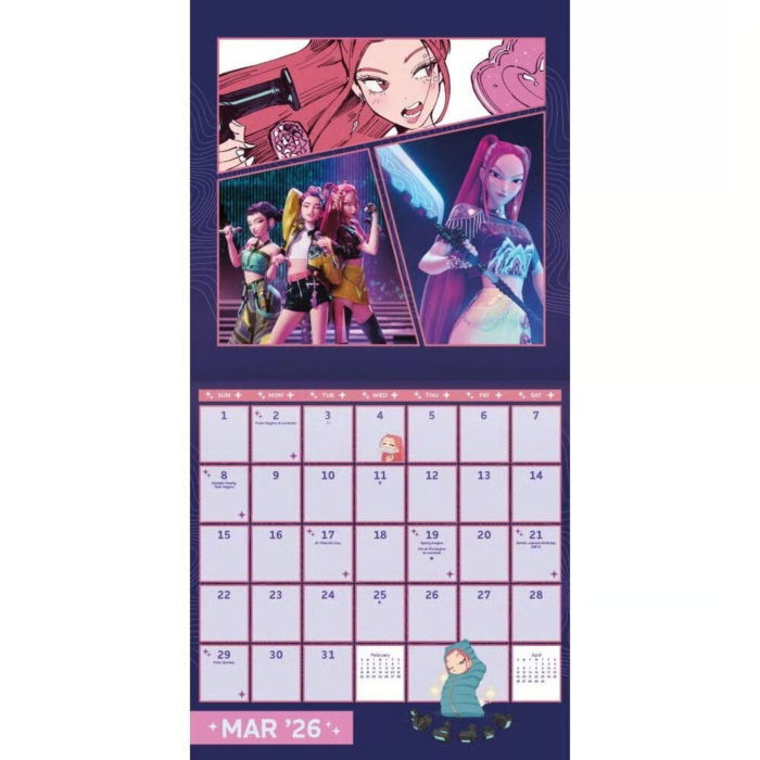 K-Pop Demon Hunters Calendar 2026
