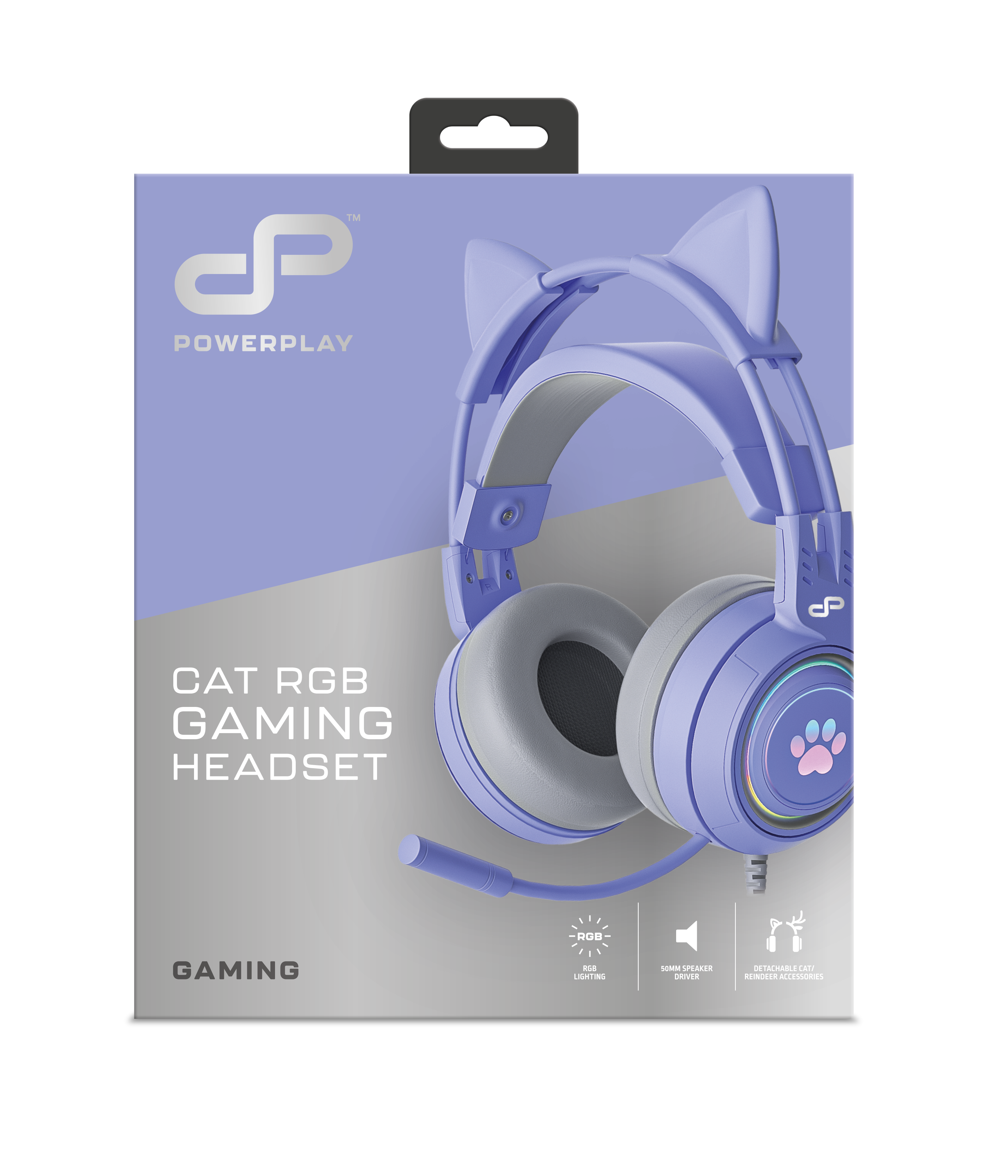 PowerPlay Cat RGB Gaming Headset (Purple)
