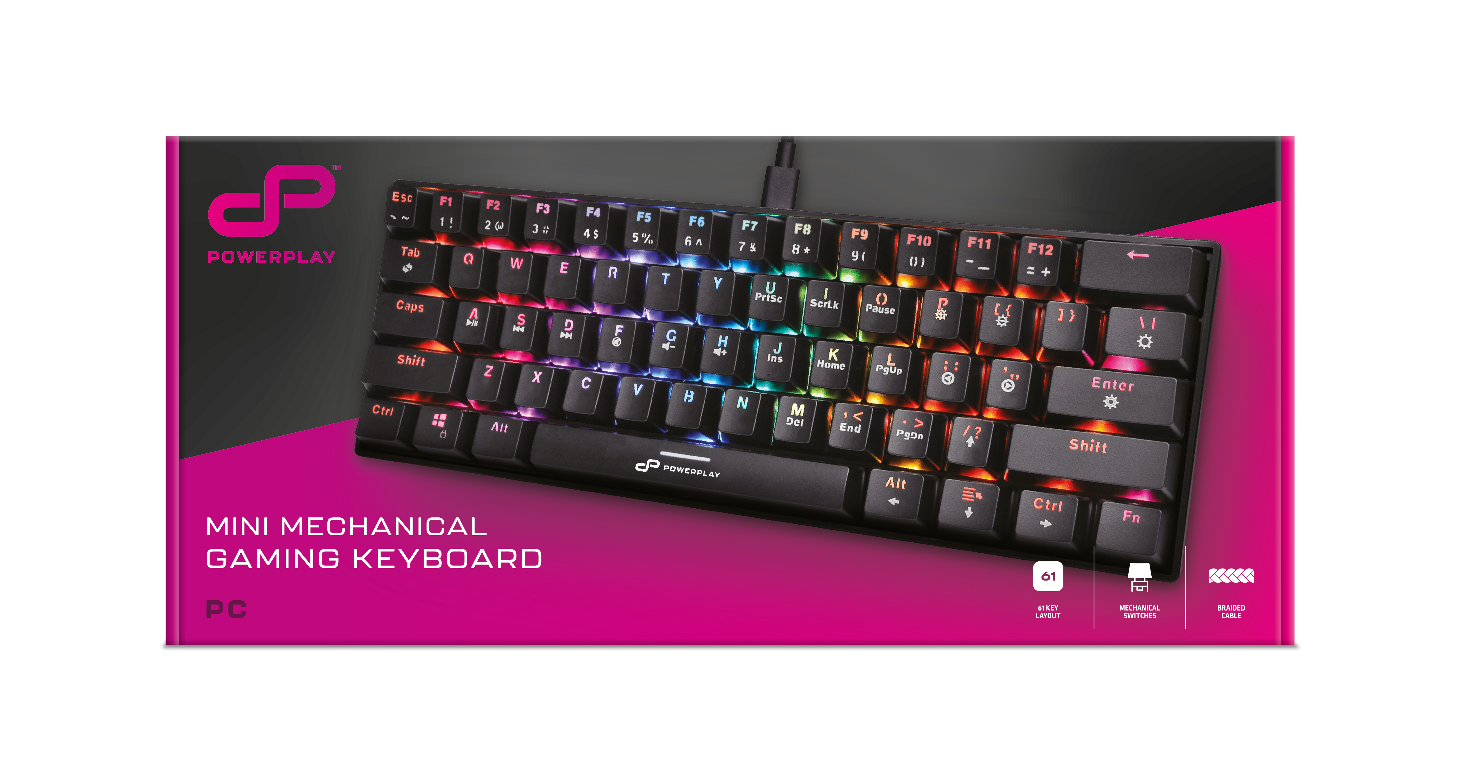 PowerPlay Mini Mechanical Keyboard (Black)