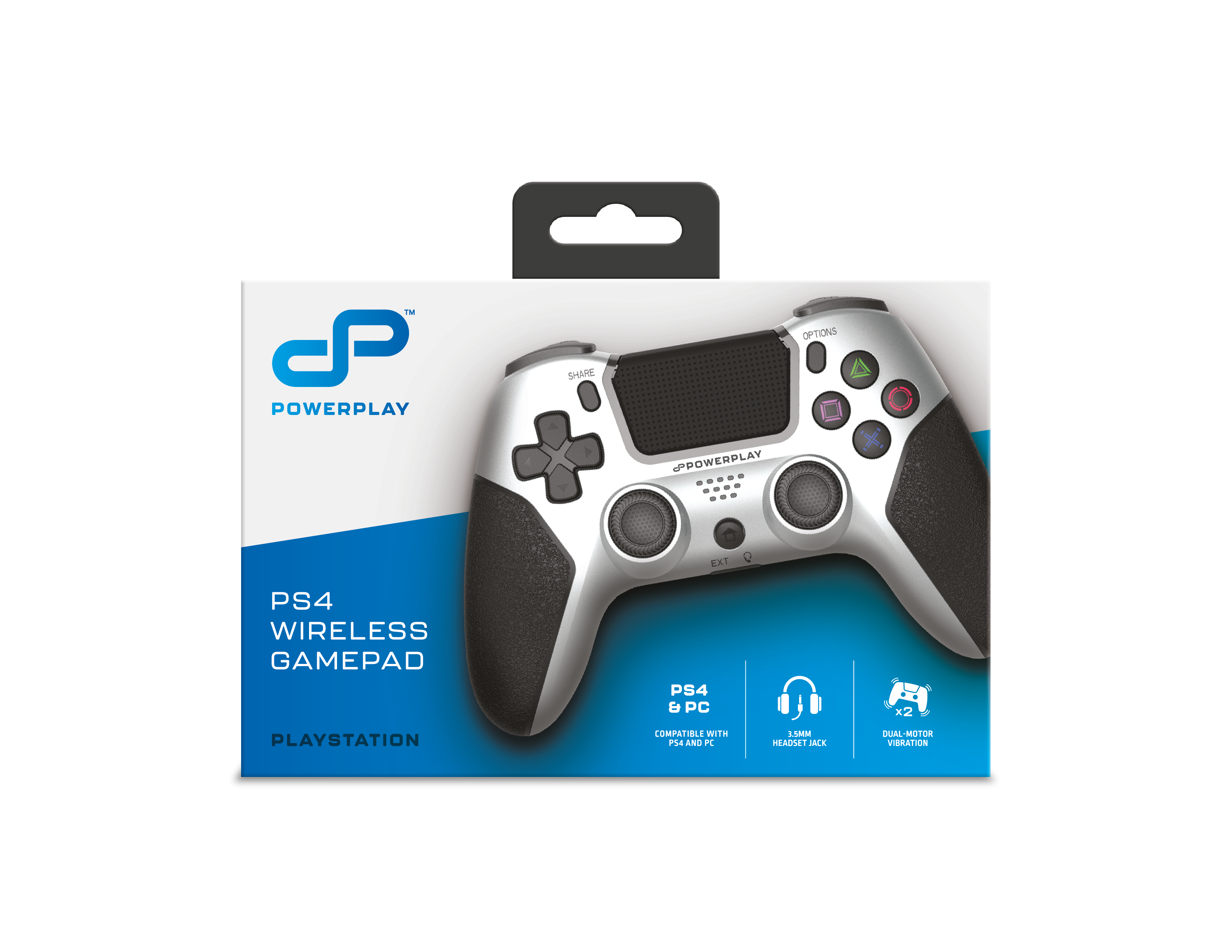 PowerPlay PS4 Wireless Controller (Silver)